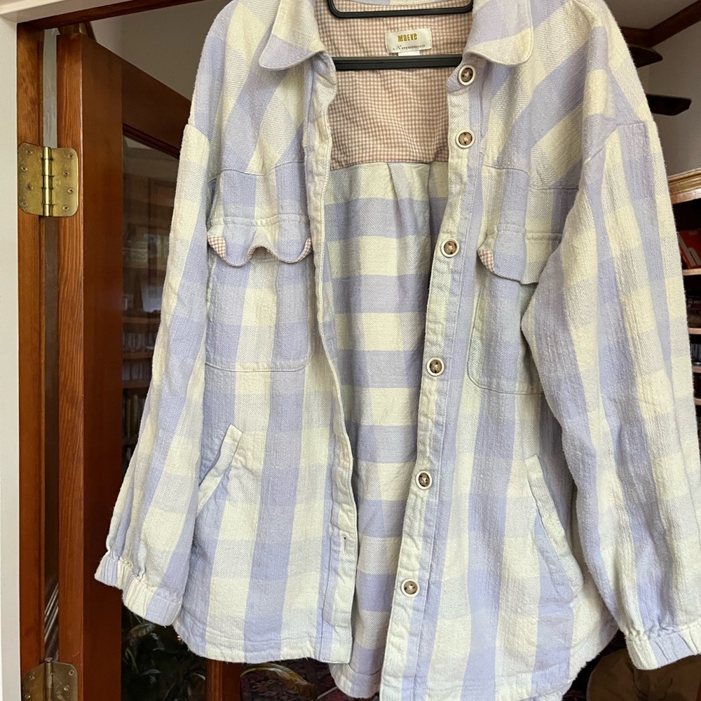 Gingham chore jacket Anthropologie